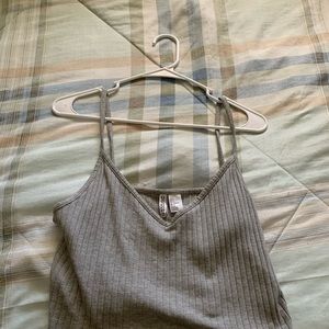 Divided grey tank top
